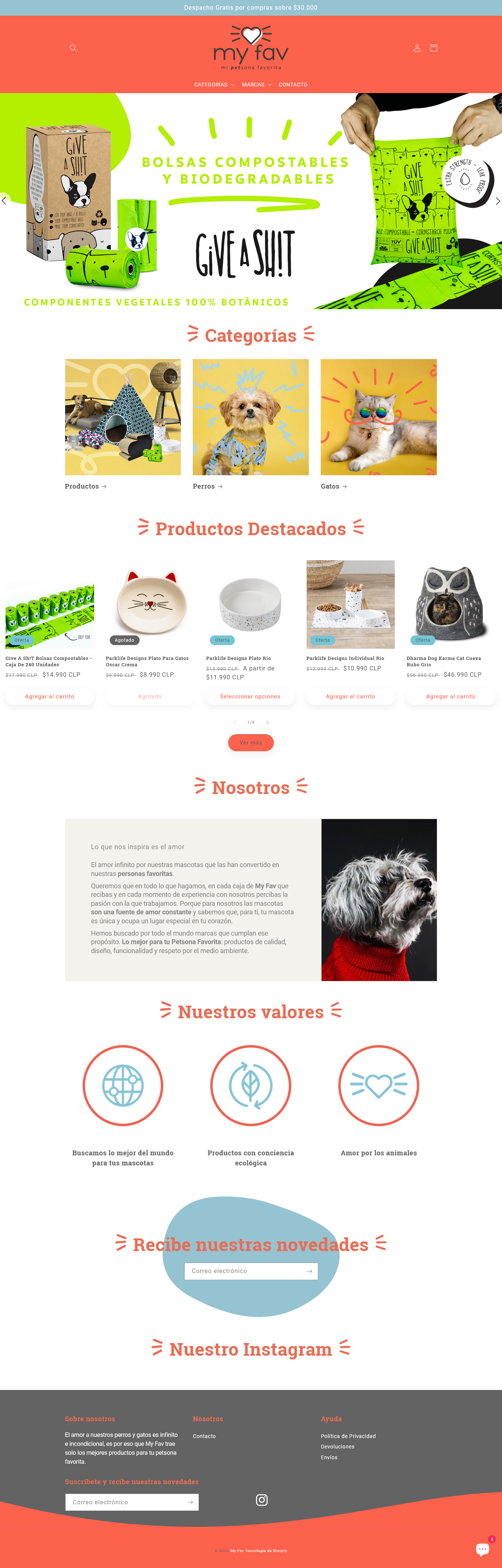 Actualización Sitio web MyFav